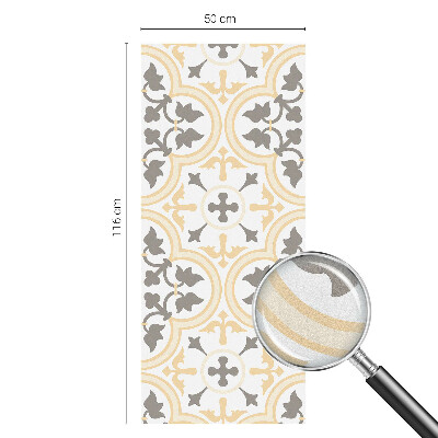 Sichtschutzfolie Fenster Buntglasoptik Pflanzenmuster