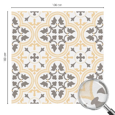 Sichtschutzfolie Fenster Buntglasoptik Pflanzenmuster