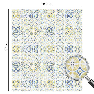 Sichtschutzfolie Fenster Buntglasoptik Klassische Fliesen