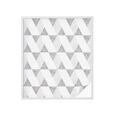 Sichtschutz Klebefolie Buntglasoptik Graue Dreiecke