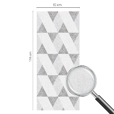 Sichtschutz Klebefolie Buntglasoptik Graue Dreiecke