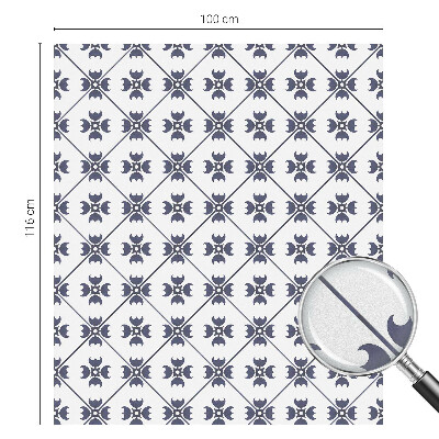 Sichtschutzfolie Fenster Buntglasoptik Pflanzenmotiv