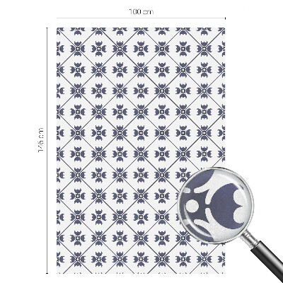 Sichtschutzfolie Fenster Buntglasoptik Pflanzenmotiv