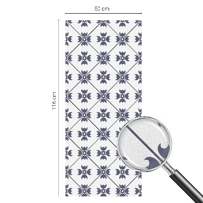 Sichtschutzfolie Fenster Buntglasoptik Pflanzenmotiv