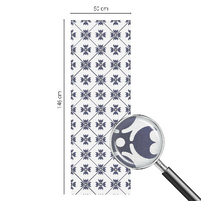 Sichtschutzfolie Fenster Buntglasoptik Pflanzenmotiv