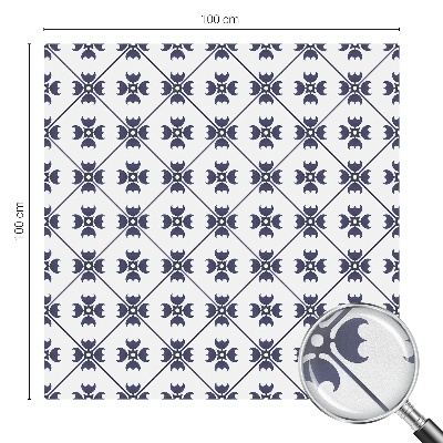 Sichtschutzfolie Fenster Buntglasoptik Pflanzenmotiv