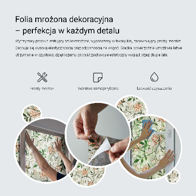 Sichtschutz Klebefolie Buntglasoptik Fischgrätmuster