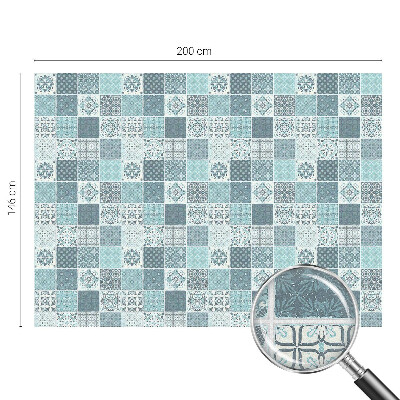 Sichtschutzfolie Fenster Buntglasoptik Boho-Fliesen