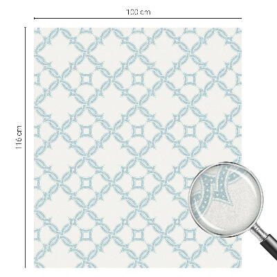 Sichtschutz Klebefolie Buntglasoptik Blaue Geometrie