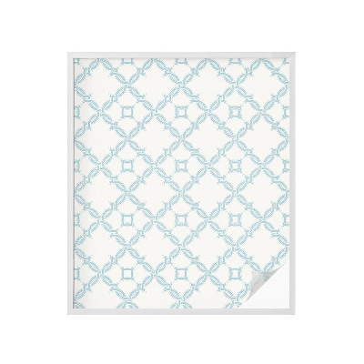 Sichtschutz Klebefolie Buntglasoptik Blaue Geometrie