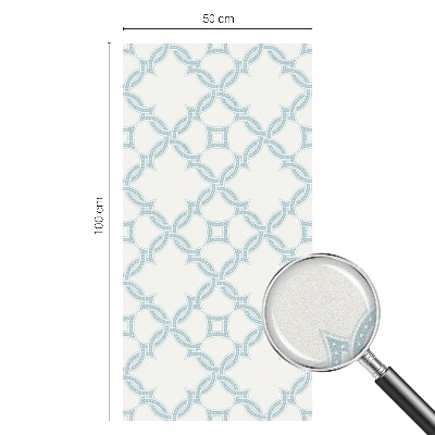 Sichtschutz Klebefolie Buntglasoptik Blaue Geometrie