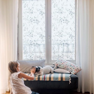 Klebefolie Fenster Sichtschutz Zarte Blüten