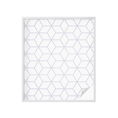 Sichtschutzfolie Fenster Buntglasoptik Lila Rauten