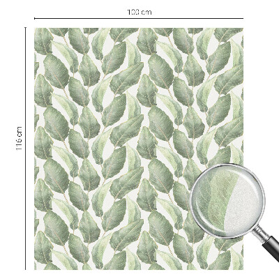 Sichtschutz Klebefolie Buntglasoptik Grüne Blätter