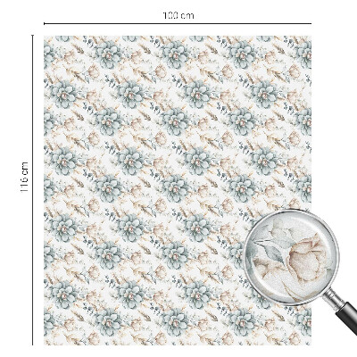 Sichtschutzfolie Fenster Buntglasoptik Florale Eleganz