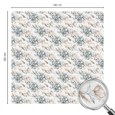 Sichtschutzfolie Fenster Buntglasoptik Florale Eleganz