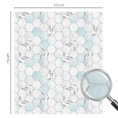 Folie für Fenster blickdicht Blattkacheln