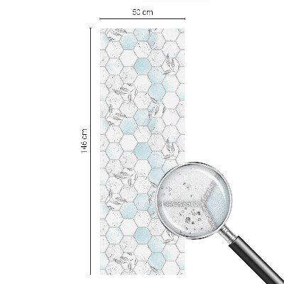 Folie für Fenster blickdicht Blattkacheln