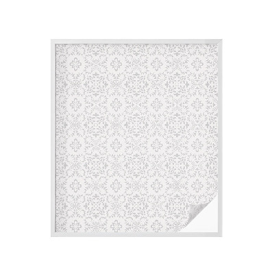 Sichtschutz Klebefolie Buntglasoptik Pflanzenornamente