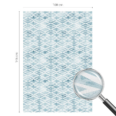 Fensterfolie Sichtschutz Blaue Rauten