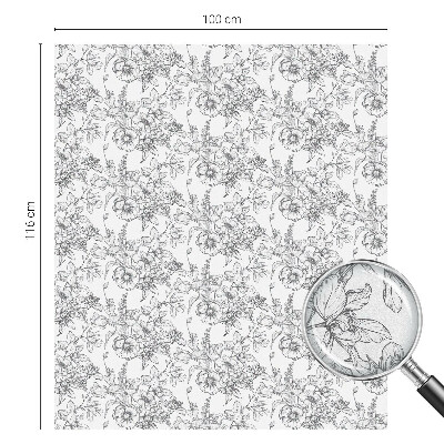 Sichtschutz Klebefolie Buntglasoptik Florale Eleganz