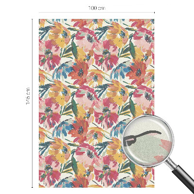 Sichtschutzfolie Fenster Buntglasoptik Blumenexplosion