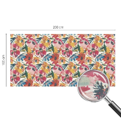 Sichtschutzfolie Fenster Buntglasoptik Blumenexplosion