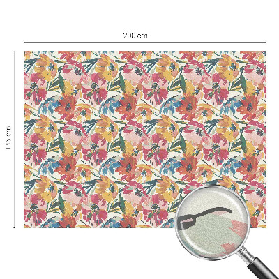 Sichtschutzfolie Fenster Buntglasoptik Blumenexplosion