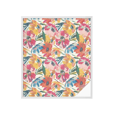 Sichtschutzfolie Fenster Buntglasoptik Blumenexplosion