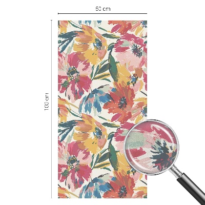 Sichtschutzfolie Fenster Buntglasoptik Blumenexplosion