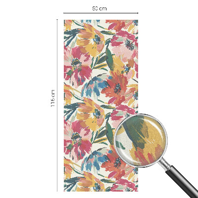 Sichtschutzfolie Fenster Buntglasoptik Blumenexplosion