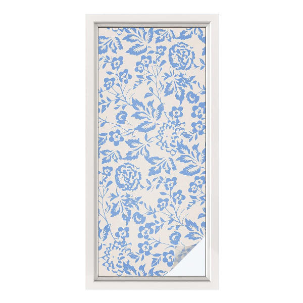 Sichtschutzfolie Fenster Buntglasoptik Blütenblätter