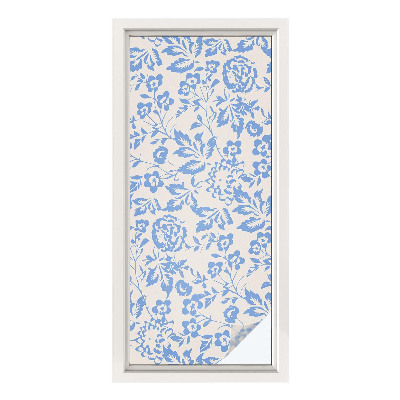 Sichtschutzfolie Fenster Buntglasoptik Blütenblätter