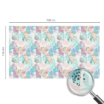 Sichtschutz Klebefolie Buntglasoptik Abstrakter Dschungel