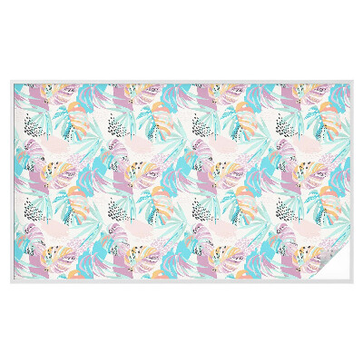 Sichtschutz Klebefolie Buntglasoptik Abstrakter Dschungel