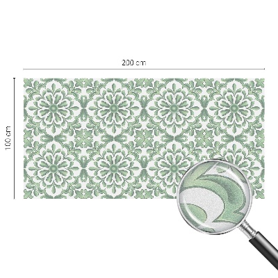 Sichtschutzfolie Fenster Buntglasoptik Grüne Blätter