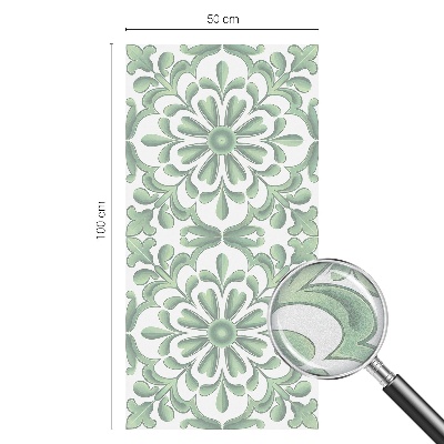 Sichtschutzfolie Fenster Buntglasoptik Grüne Blätter