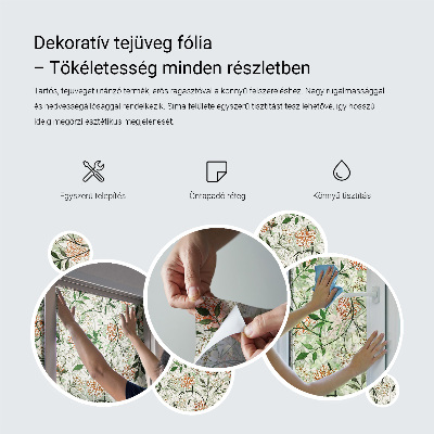 Sichtschutz Klebefolie Buntglasoptik Grüne Symmetrie