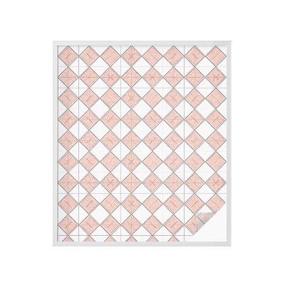 Sichtschutz Klebefolie Buntglasoptik Geometrische Rauten