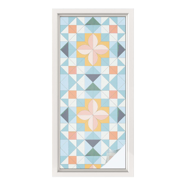 Fensterfolie Sichtschutz Farbenfrohe Geometrie