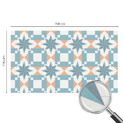 Sichtschutzfolie Fenster Buntglasoptik Blaue Sterne