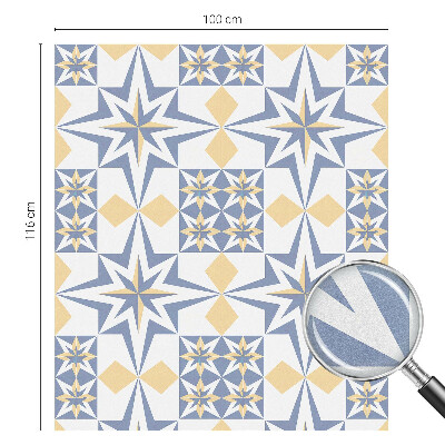 Sichtschutz Klebefolie Buntglasoptik Sternmuster