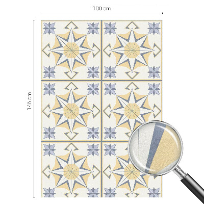 Sichtschutzfolie Fenster Buntglasoptik Geometrische Sterne