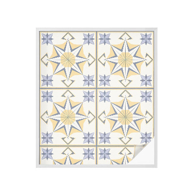 Sichtschutzfolie Fenster Buntglasoptik Geometrische Sterne