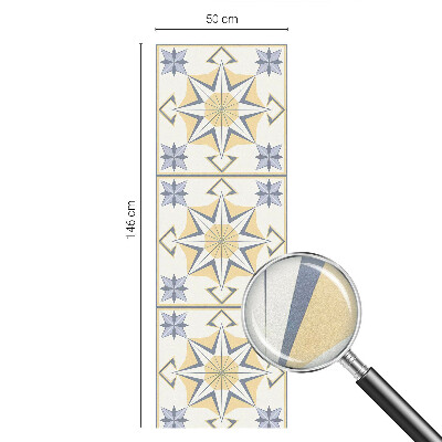 Sichtschutzfolie Fenster Buntglasoptik Geometrische Sterne