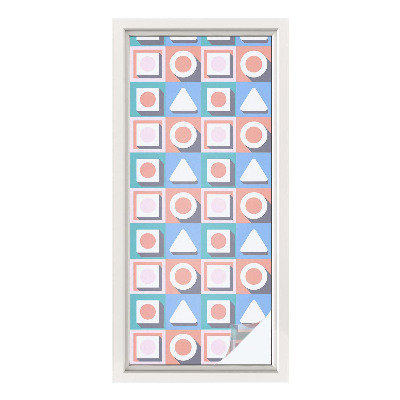 Sichtschutz Klebefolie Buntglasoptik Geometrische Muster