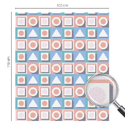 Sichtschutz Klebefolie Buntglasoptik Geometrische Muster