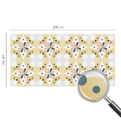 Sichtschutz Klebefolie Buntglasoptik Blumensymmetrie