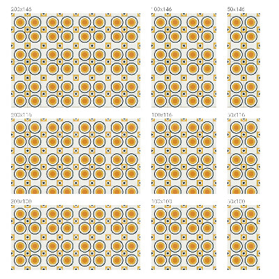 Fensterfolie Sichtschutz Retro-Kreise