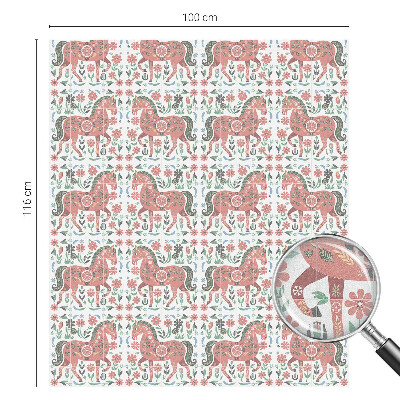 Fensterfolie Sichtschutz Bunte Pferde